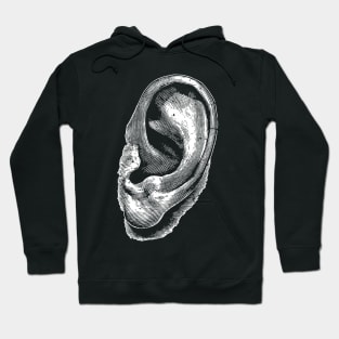 Vintage Style Ear Engraving Hoodie